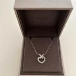 Collier Chaumet Cœur Lien en Or Blanc avec 33 Diamants