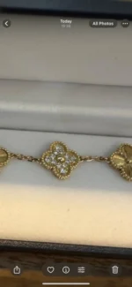 Van Cleef & Arpels Vintage Alhambra 5 motifs Or jaune 750/1000 Diamant – Image 7