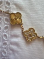 Van Cleef & Arpels Vintage Alhambra 5 motifs Or jaune 750/1000 Diamant – Image 3