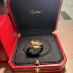 Bague Cartier Juste En Clou d'occasion en or rose 18 carats