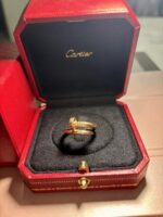 Bague Cartier Juste En Clou d'occasion en or rose 18 carats