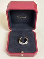 Bague Cartier Trinity en or jaune rose blanc 18 carats avec diamants pour femme, taille 50 carats – Image 5