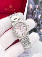 Montre Rolex Datejust 31 mm pour femme, cadran en nacre rose, lunette en diamants, boîte Oyster, 68240 – Image 10