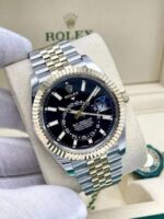 Rolex Sky-Dweller 326933 42 mm Cadran noir Bi-métal Jubilee 2022 Boîte et papiers – Image 6