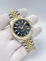 Rolex Sky-Dweller 326933 42 mm Cadran noir Bi-métal Jubilee 2022 Boîte et papiers – Image 13