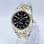 Rolex Sky-Dweller 326933 42 mm Cadran noir Bi-métal Jubilee 2022 Boîte et papiers