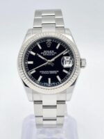Rolex Datejust 31 mm 178274 pour femme, cadran noir bâton, boîte Oyster cannelée – Image 8