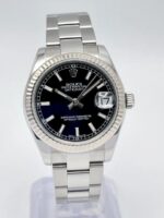Rolex Datejust 31 mm 178274 pour femme, cadran noir bâton, boîte Oyster cannelée – Image 9