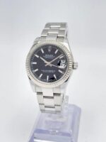 Rolex Datejust 31 mm 178274 pour femme, cadran noir bâton, boîte Oyster cannelée – Image 10