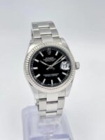 Rolex Datejust 31 mm 178274 pour femme, cadran noir bâton, boîte Oyster cannelée – Image 11