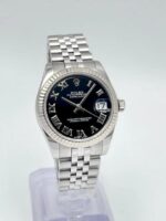 Montre Rolex Datejust 31 mm pour femme, cadran noir cannelé, 178274, boîte et papiers – Image 4