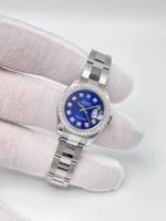 Rolex Datejust Ladies 26mm 179160 Cadran Diamant Bleu et Lunette Diamant Boîte Papiers – Image 7