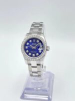 Rolex Datejust Ladies 26mm 179160 Cadran Diamant Bleu et Lunette Diamant Boîte Papiers – Image 10