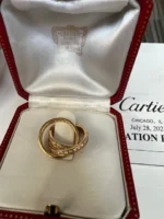 Bague authentique cartier en or trinity et diamants – Image 12