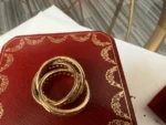 Bague authentique cartier en or trinity et diamants – Image 5