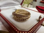 Bague authentique cartier en or trinity et diamants – Image 10